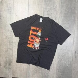 Vintage 2000s rare grail snack food hot sauce graphic promo t shirt Size L